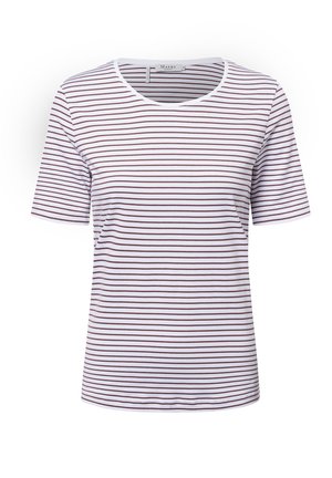 Print T-shirt - weiß braun