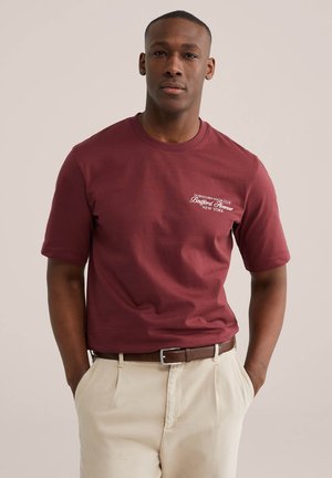 Tričko s potlačou - burgundy red