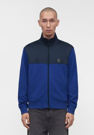 Armani Exchange, Суитшърт с цип - deep navy/off-white