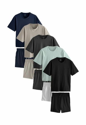 REGULAR FIT -  SET 5 PACK . - Pyjama set - black navy blue multi