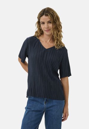 JUNIPER PLISSE - T-shirt basique - navy blazer