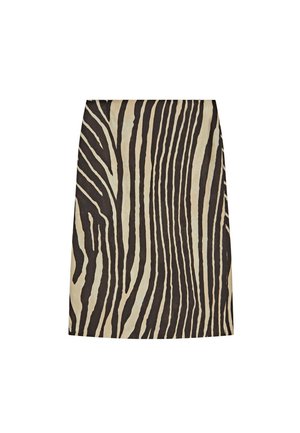 Massimo Dutti, FLOWING TUBE MINI SKIRT - Jupe trapèze - beige