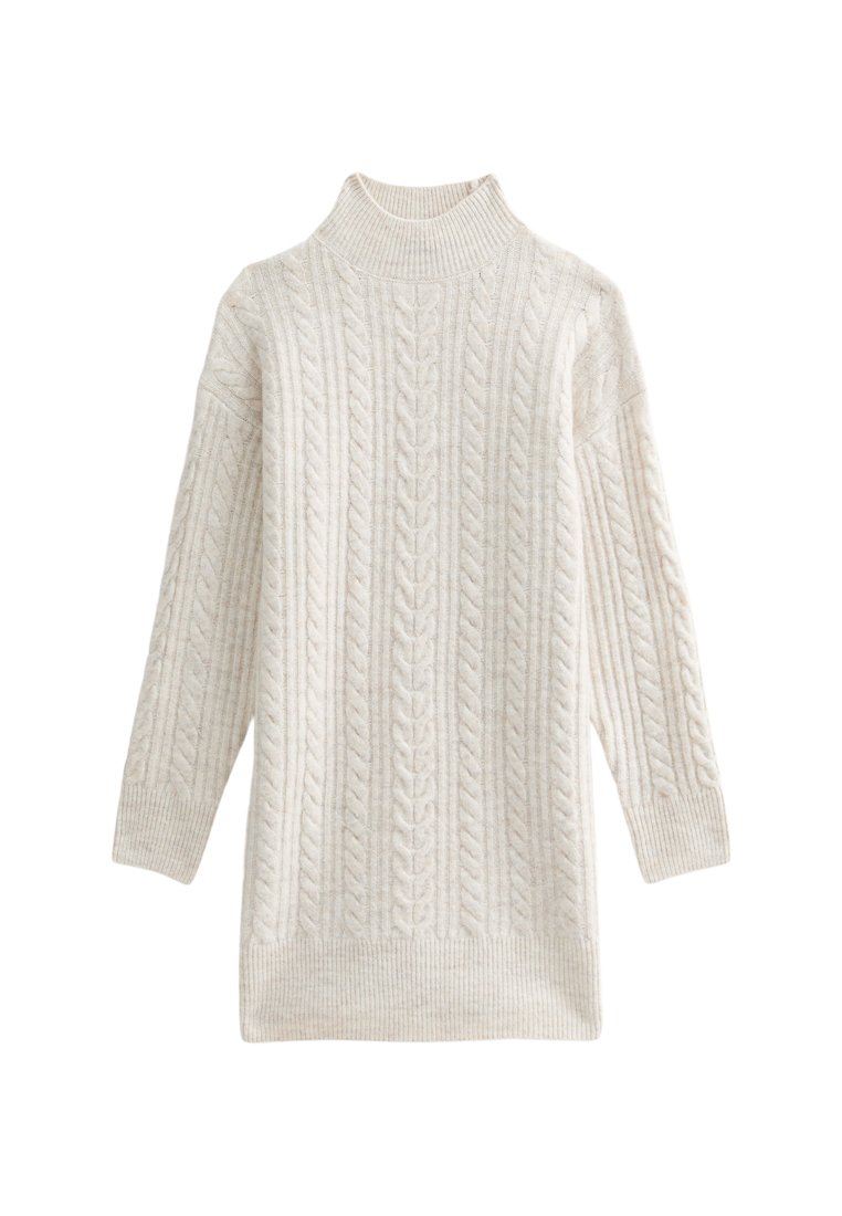 New Look CABLE KNIT MINI - Robe pull - cream/beige - ZALANDO.FR