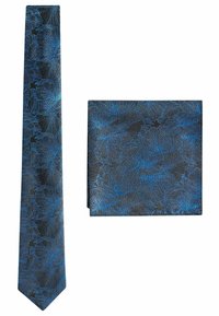 Unselected, teal blue glitter thread floral