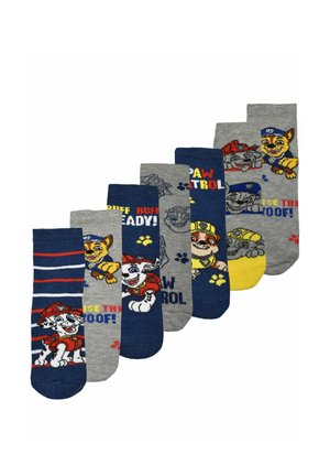 Paw Patrol, 7ER PACK PAW PATROL SOCKEN SNEAKERSOCKEN SÖCKCHEN - Socks - grau blau