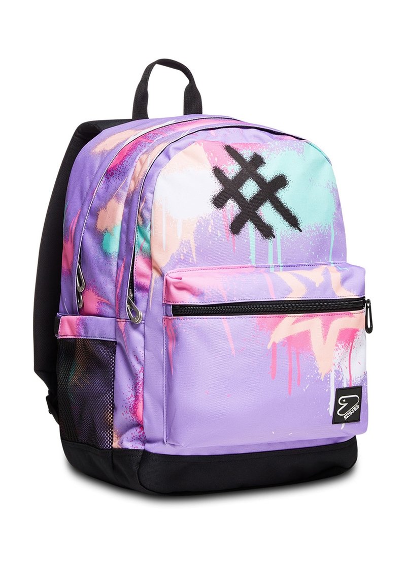 Zaino Scuola Seven Pro XXL Reversibile - Zaino Doppio Scomparto Con Porta PC, Borraccia E Auricolari Wireless, Per Medie E Superiori, Viola