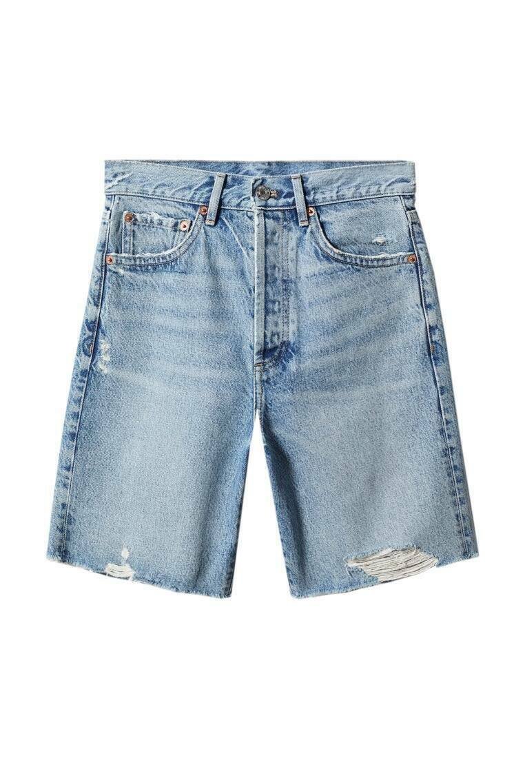 Mango Jeansshort lichtblauw