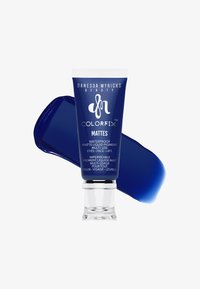 Tubetto blu di pigmento Colorfix Matte impermeabile con tappo bianco, caratterizzato da un testo in grassetto e una striscia blu lucida accanto al tubetto.