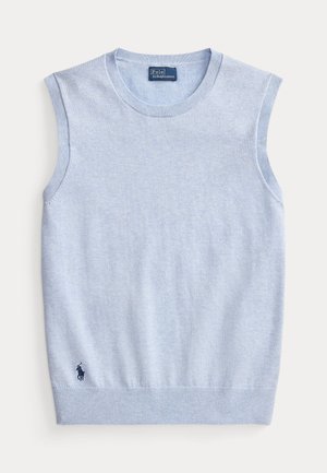 Polo Ralph Lauren, SLEEVELESS CREWNECK SWEATER - Felső - stone blue heather