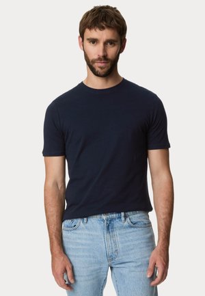 3 PACK PURE COTTON SLIM FIT CREW NECK - T-shirt basic - navy mix