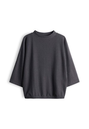 OPUS, RELAXED FIT COLLARED SHAPE - Langarmshirt - anthracite