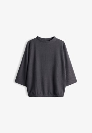 OPUS, RELAXED FIT COLLARED SHAPE - Langarmshirt - anthracite