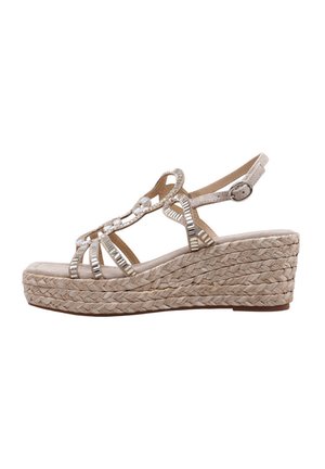 Sandali con plateau - gold