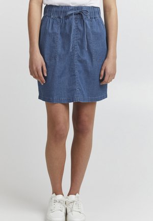 OXLILLE - Džinsa auduma svārki - mid blue denim