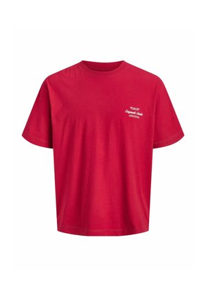 Jack & Jones, JORNORREBRO TYPO TEE SS CREW NECK NOOS - T-shirt print - rio red