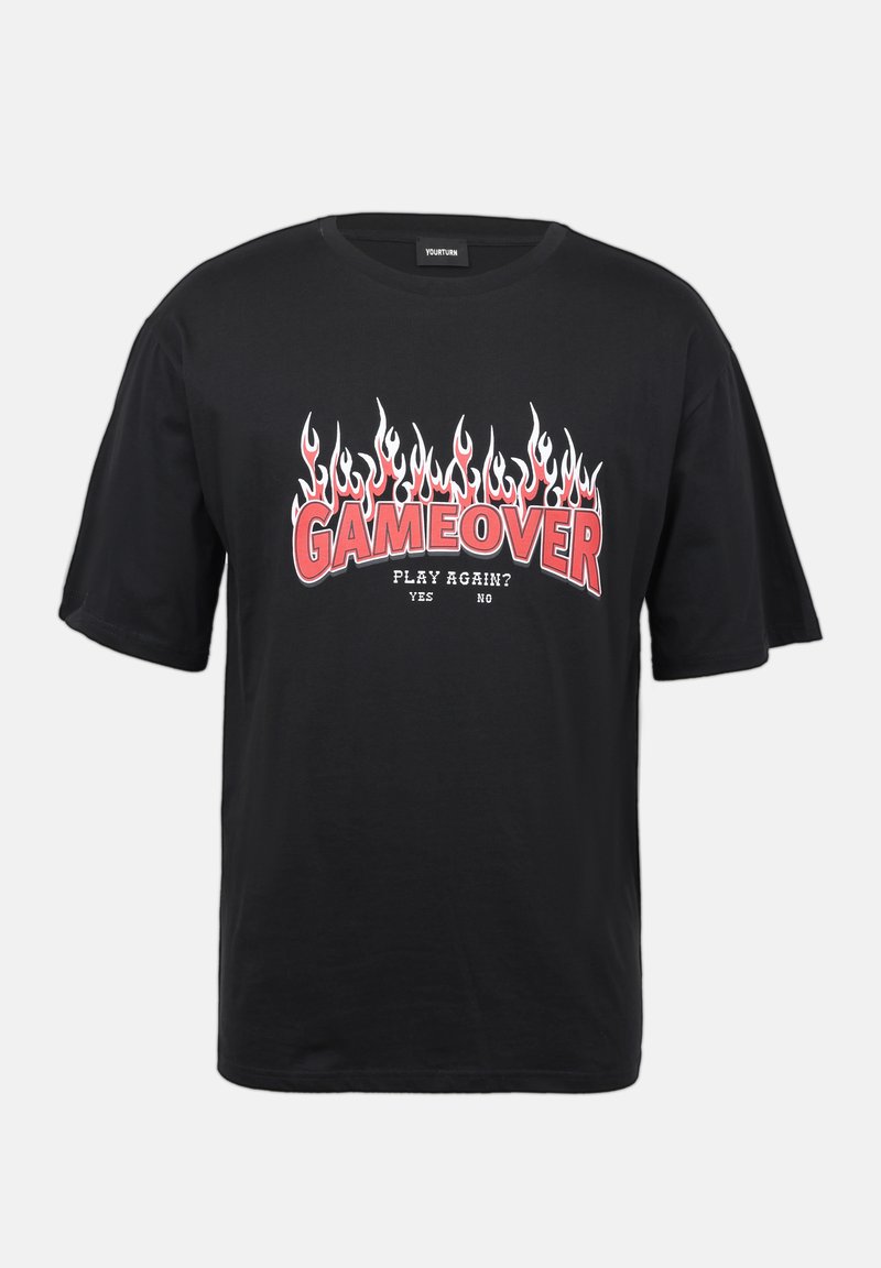 YOURTURN T-shirt print zwart