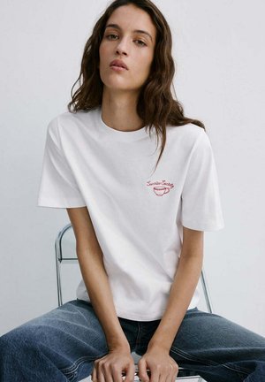 Mango, ADULT - T-shirt imprimé - white