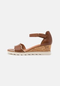 Marco Tozzi Wedge sandals - cognac