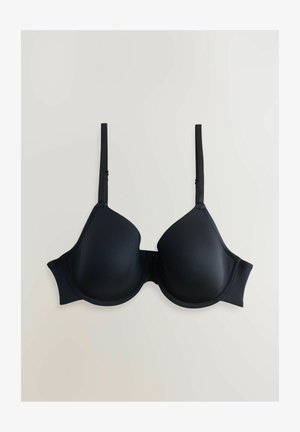 Melns krūšturis ar stangām, ar gludām, veidotām kausēm un regulējamām siksnām. Izceļas ar bezšuvju dizainu un elastīgu audumu, lai nodrošinātu komfortu.