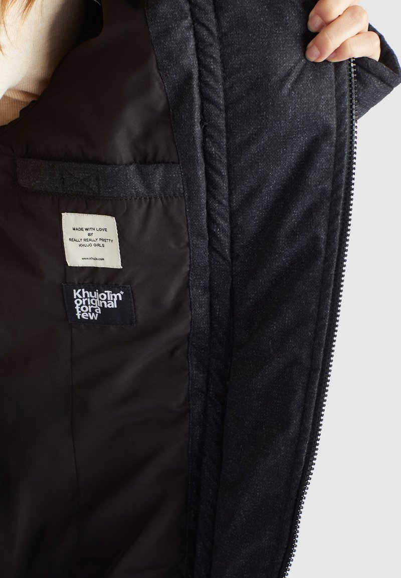 Damen Parkas | khujo MANTEL TOPSY2 Wintermantel schwarz weiß meliert/schwarz meliert - XM33038 Damen Parkas | khujo MANTEL TOPSY2 Wintermantel schwarz weiß meliert/schwarz meliert - XM33038