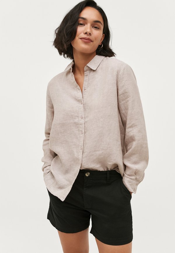 MAGDA - Hemdbluse - beigemelange