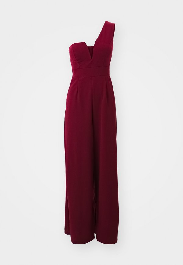 PETITE FLEUR ONE SHOULDER - Jumpsuit - wine4