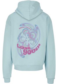 Lost Youth BLOSSOM SPIRAL   - Džemperis ar kapuci - oceanblue