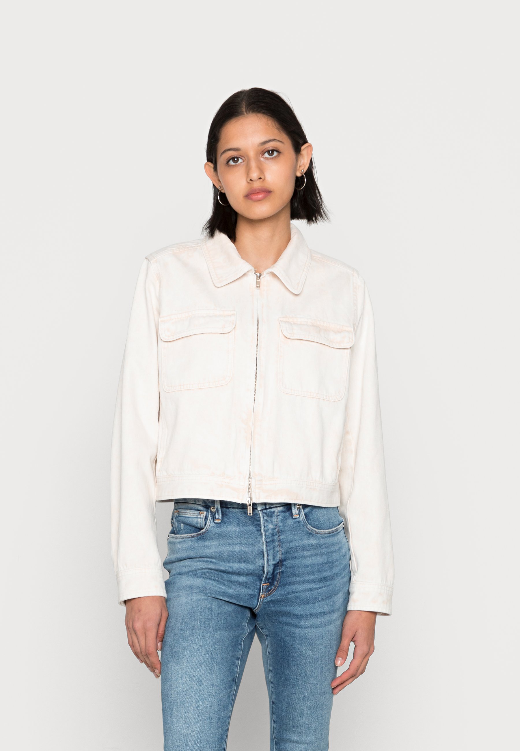 Weekday ARIA JACKET - Giacca di jeans - off white wash treatment/bianco -  Zalando.it