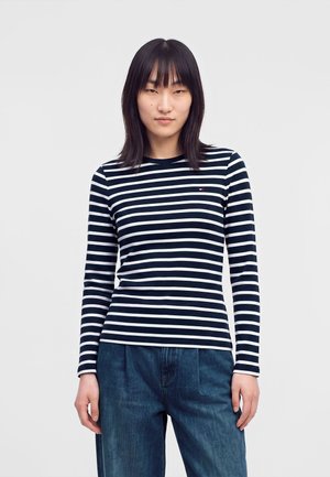 Tommy Hilfiger, CODY SLIM C-NK L/S T-SHIRT - Camiseta de manga larga - stripe dark blue / ecru