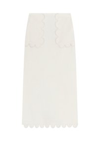 LAIN MIDI  - A-snit nederdel - ecru