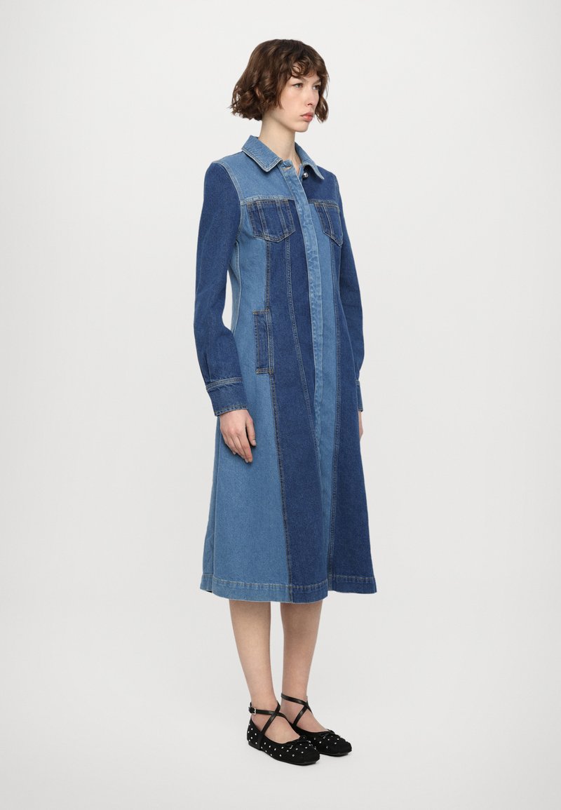 knee length dresses for ladies Black Washed Denim Dress main image 1