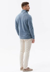Ombre BUTTON-DOWN WITH  - Felpa con zip - navy melange