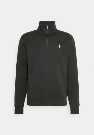 Polo Ralph Lauren DOUBLE KNIT QUARTER ZIP PULLOVER - Sudadera - black