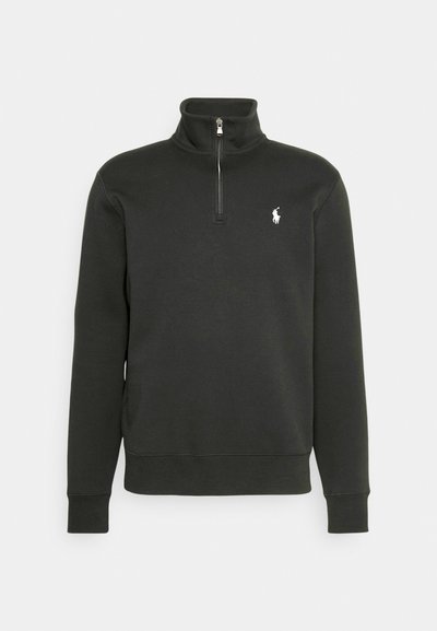 Polo Ralph Lauren DOUBLE KNIT QUARTER ZIP PULLOVER - Sweatshirt - black