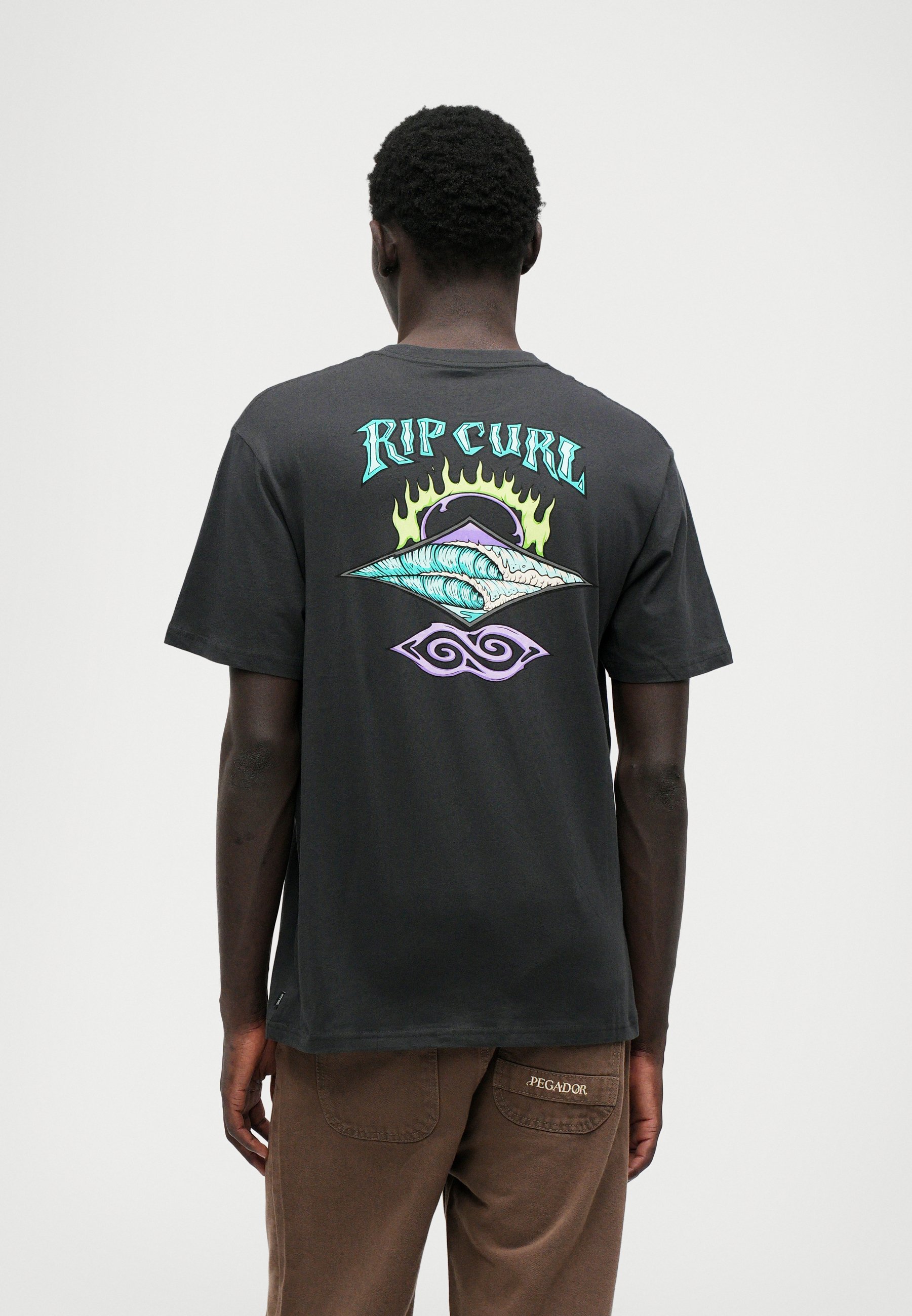 Rip Curl DAZED AND TUBED TEE UNISEX - Print T-shirt - black