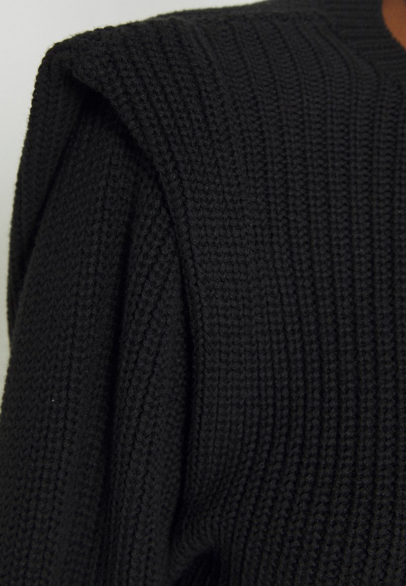 Damen Strickjacken | NA-KD OPEN BACK Strickpullover black/schwarz - BN25698 Damen Strickjacken | NA-KD OPEN BACK Strickpullover black/schwarz - BN25698