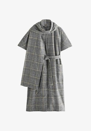 LONGLINE WAIST CONTAINING - Klasszikus kabát - brown check