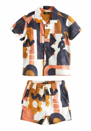 Next SHORT SLEEVES SET  REGULAR FIT - Träningsbyxor - tan brown