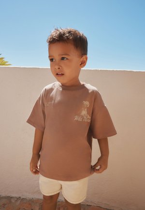 Next, REGULAR FIT - SHORT SLEEVE BACK PRINT T-SHIRT  . - T-shirt imprimé - neutral   tan wild vibes tiger