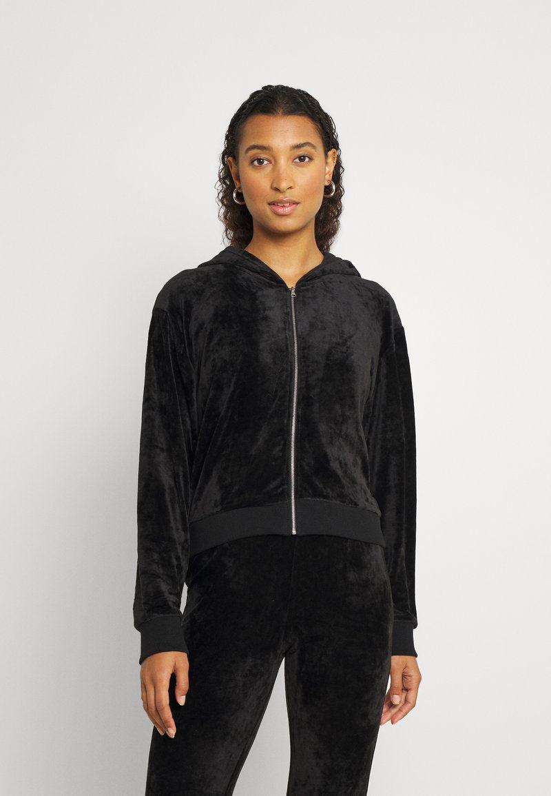 Cotton On ZIP UP HOODIE - Camisola com fecho - black