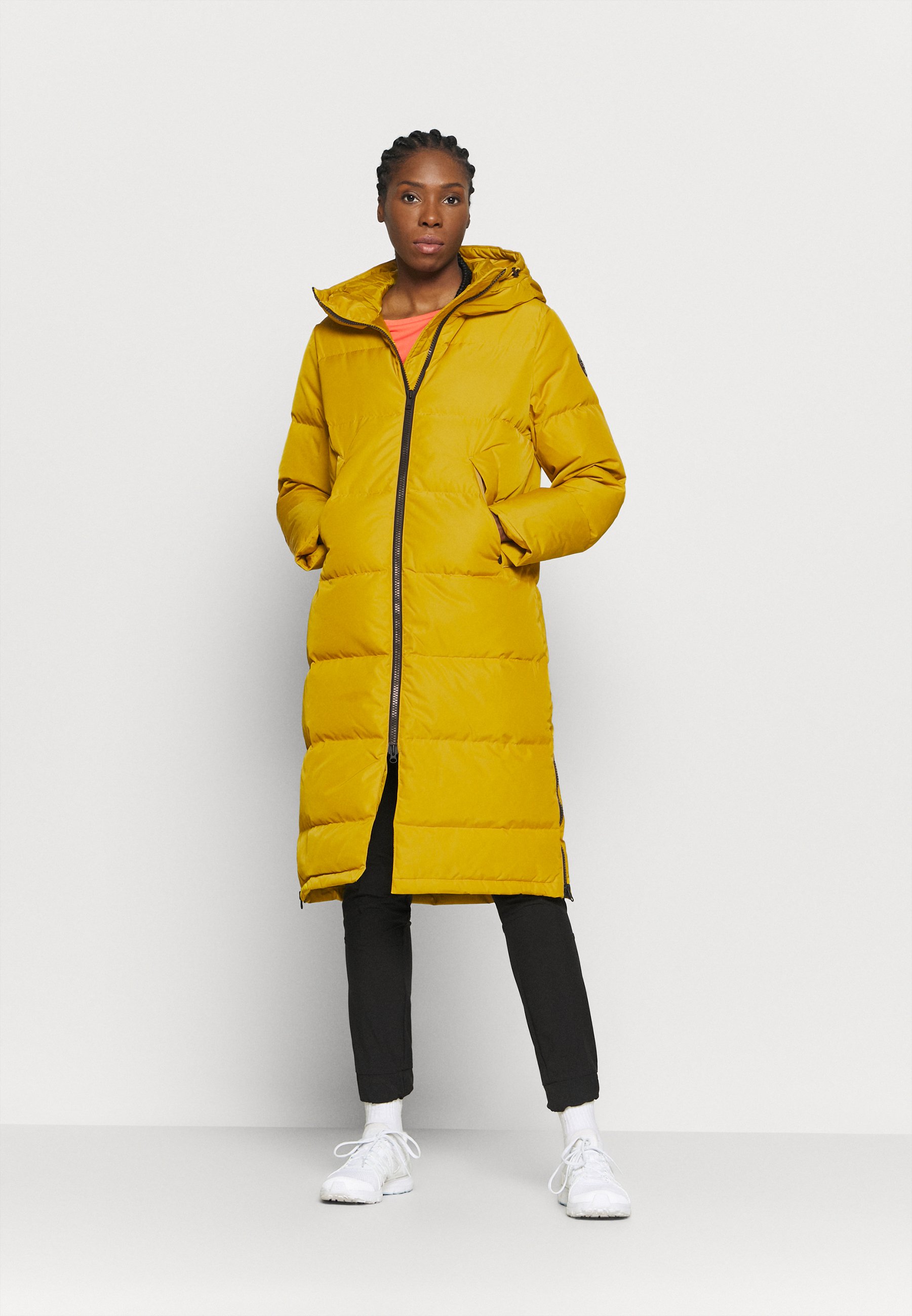mustard down coat