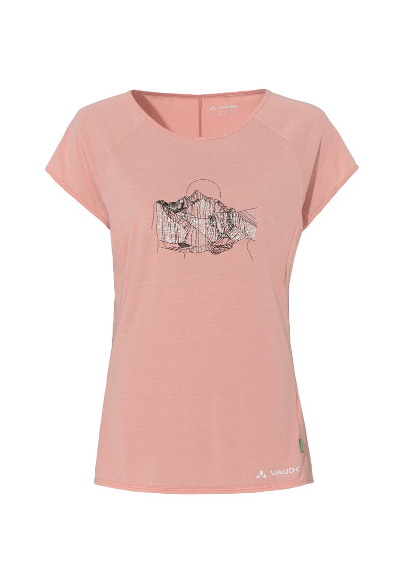 Vaude T-shirt print donkerroze