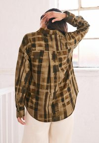 Next LONG SLEEVE - Chemisier - chocolate brown check print