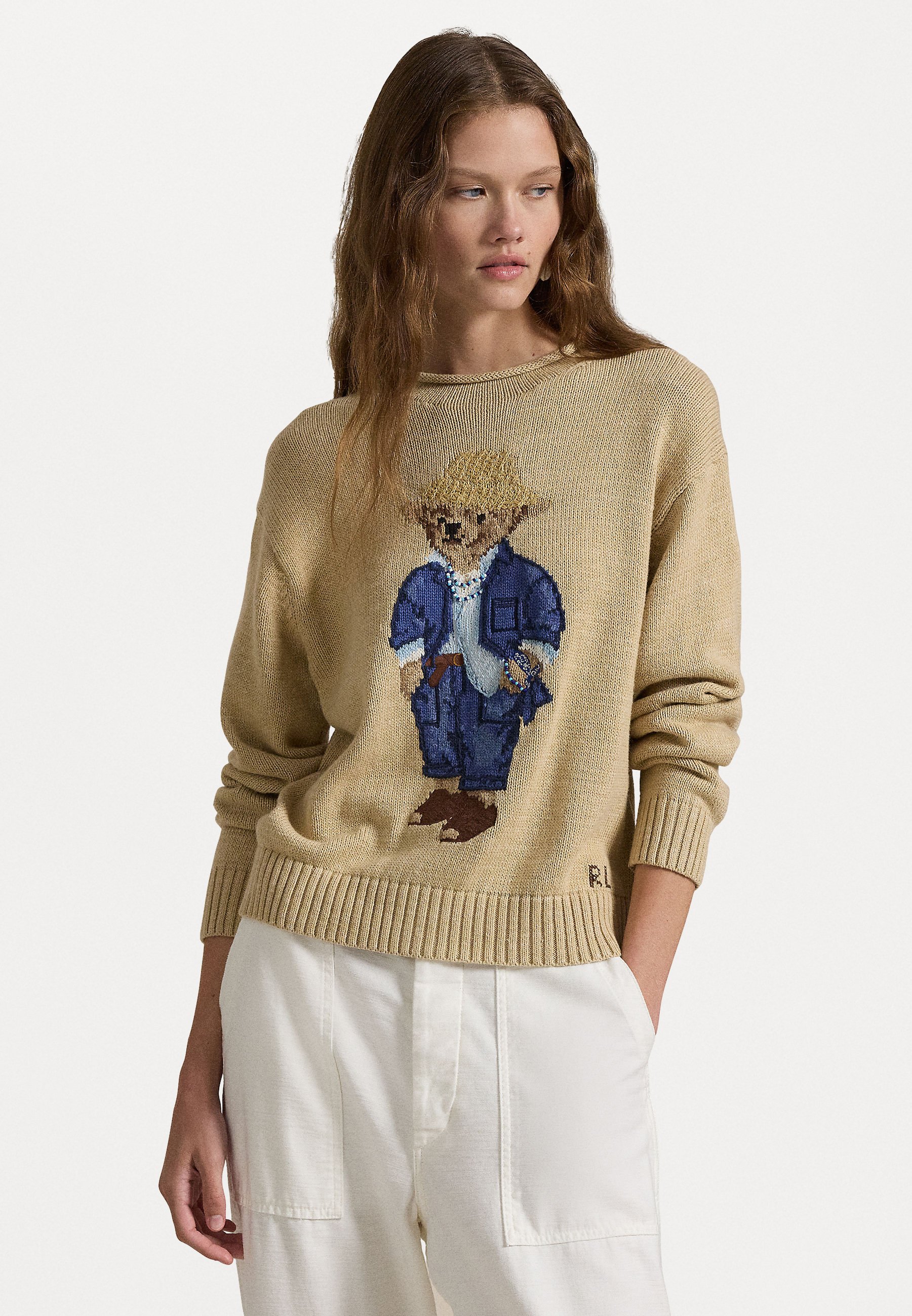 Polo Ralph Lauren POLO BEAR ROLLNECK SWEATER - Trui - tan multi
