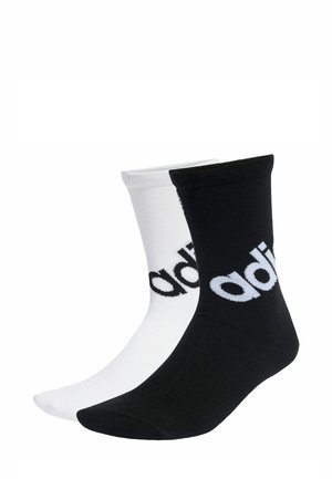 UNISEX LINEAR 2-PACK CREW - Calcetines - black/white