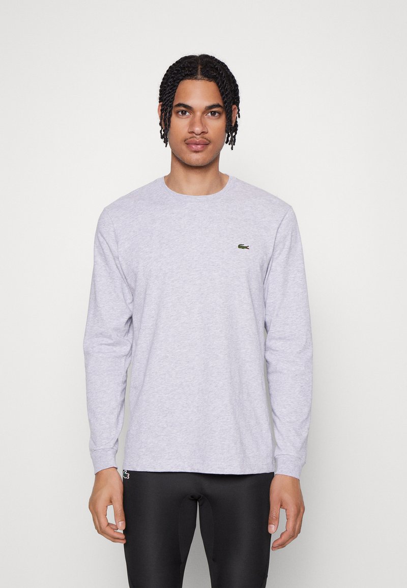 Lacoste Sport LONG SLEEVES SPORTS T-SHIRT COTTON - Ilgarankovis viršutinės dalies drabužis - silver chine