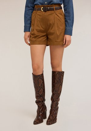 CON PIEGHE - Shorts - marrone