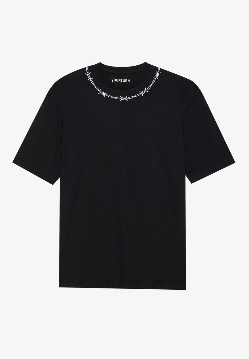 YOURTURN T-shirt print zwart YOURTURN T-shirt print zwart