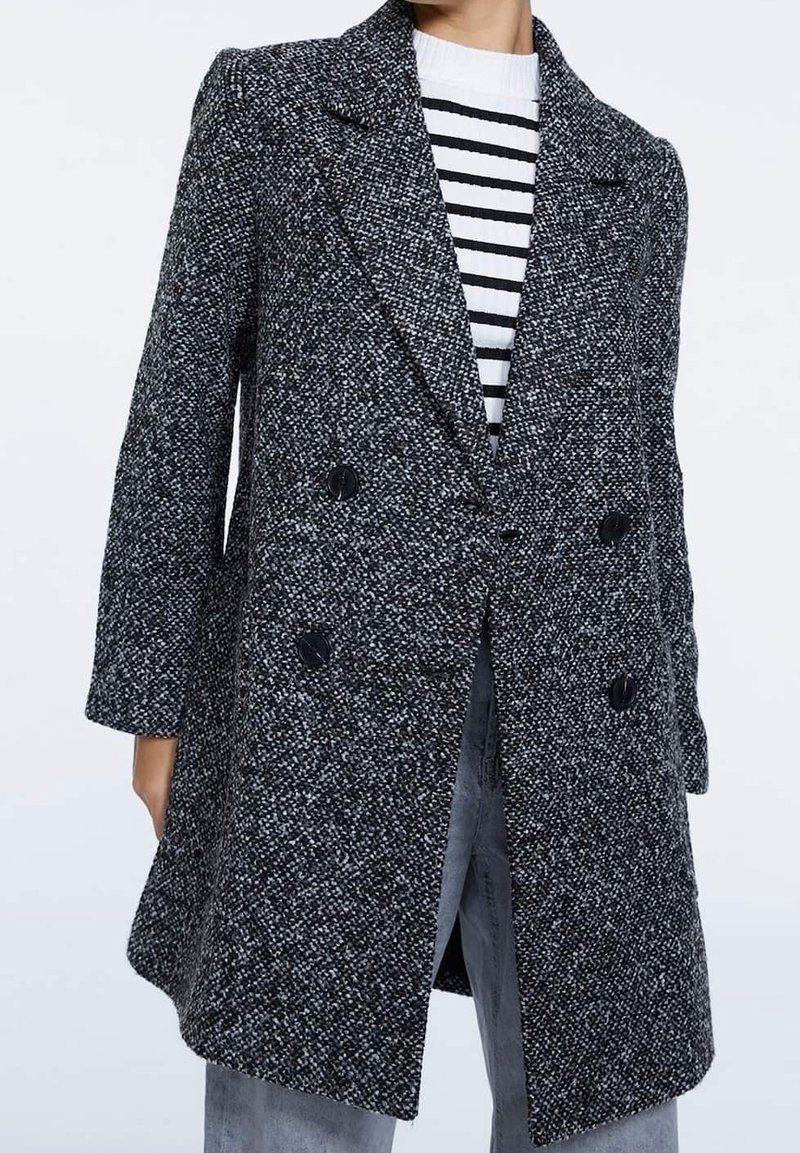 Stradivarius Krótki płaszcz/czarny - (Pre-owned) - Zalando.pl