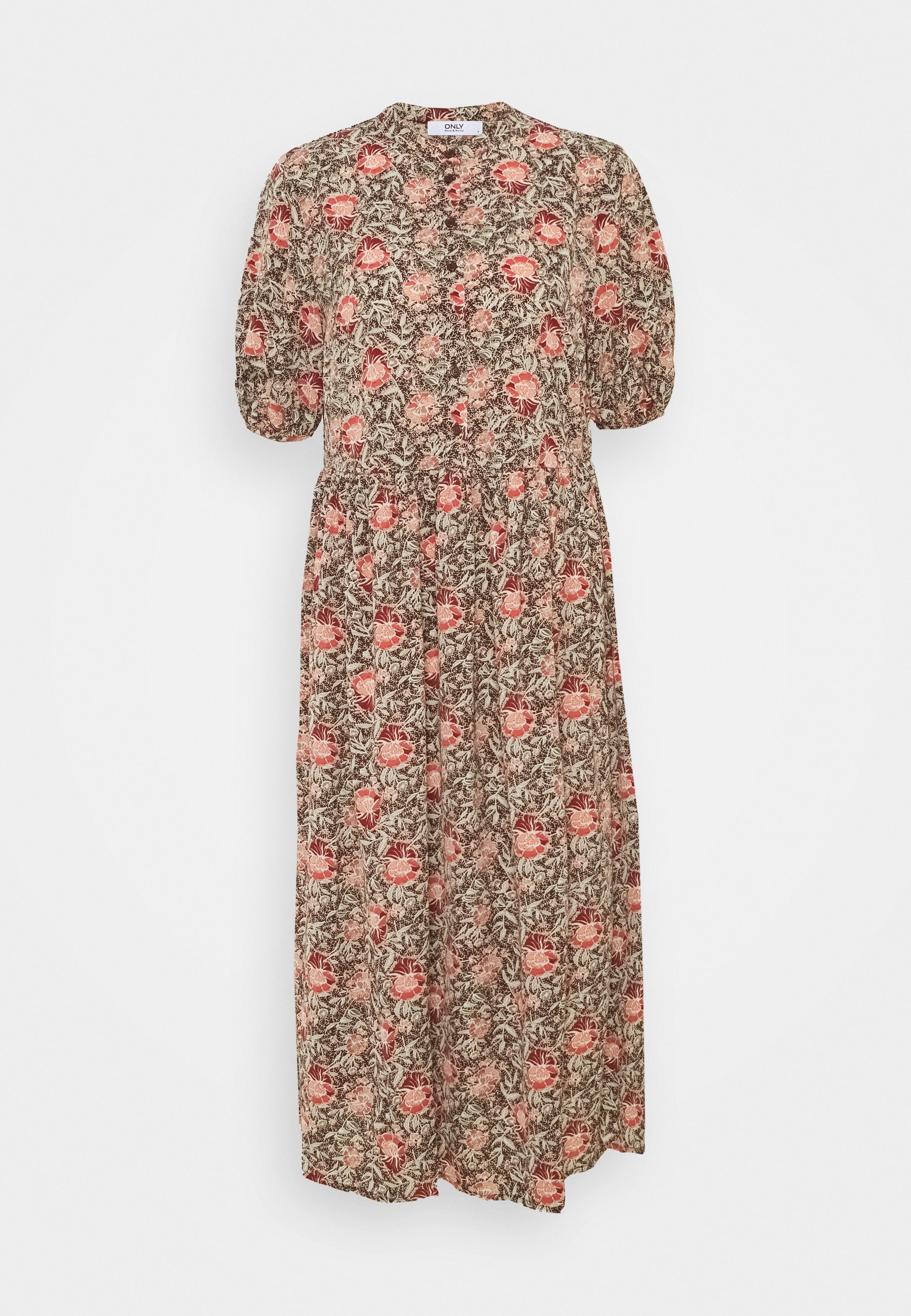 chocolate brown midi dress